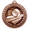 Antique Baseball Wreath Award Medallion (2-3/4