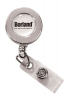 Vibraprint™ Silver Round Badge Reel w/ Belt Clip (1-1/4