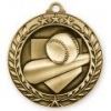 Antique Baseball Wreath Award Medallion (1-3/4
