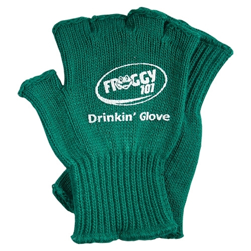 Beer-Drinking Gloves, Knit Fingerless, Print 1 Side