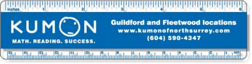 .040 Clear Copolyester Ruler / round corners (1.5