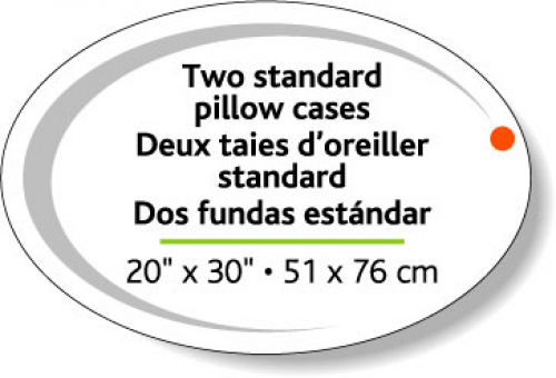 White Matte Block-Out Flexo-Printed Stock Oval Label (2