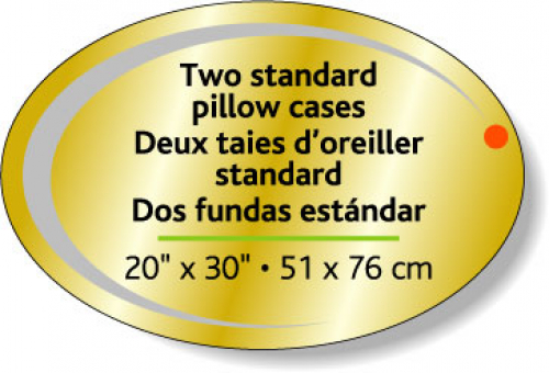 Bright Gold Foil Paper Flexo-Printed Stock Oval Roll Labels (2