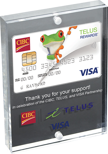 Clear Acrylic Credit Card Entrapment (3 3/4