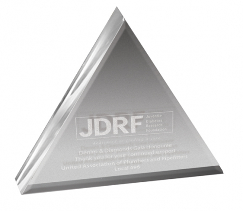 Clear Triangle Acrylic Paper Weight (4