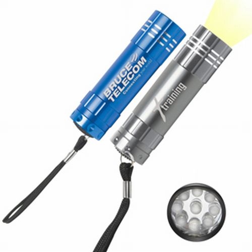 Rocket Aluminum Flashlight w/ 9 LEDs (3 1/2