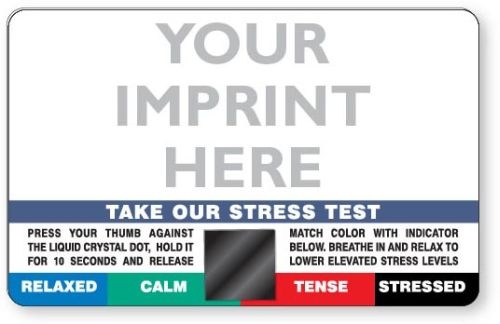 .020 Plastic Stress Card Special, Full color front and back