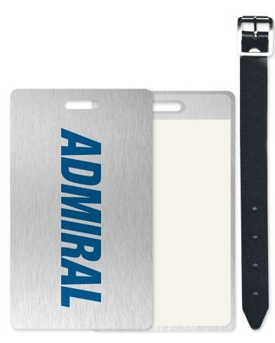 Brushed Aluminum Kwik-Seal® Luggage Tag Screen-printed 1 color
