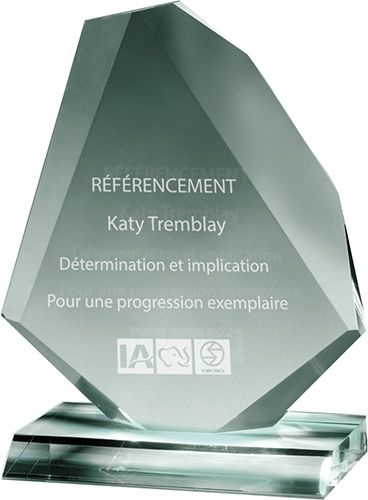 Jade Beveled Diamond Acrylic Award (6 1/2
