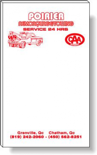 50 Page Magnetic Note-Pads with Medium Red Imprint (3