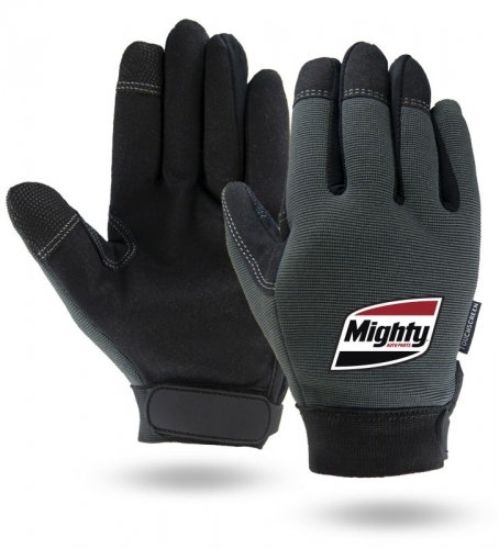 Touchscreen Gray Mechanics Gloves