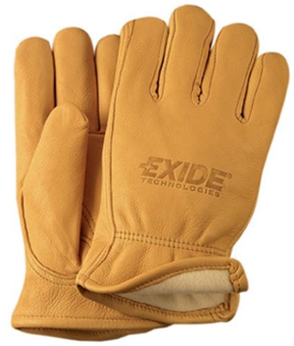 Winter Lined Gold Deerskin Leather Gloves