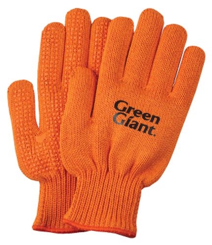 Orange Knit Freezer Gloves
