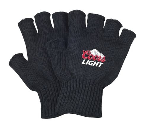 Black Knit Fingerless Gloves