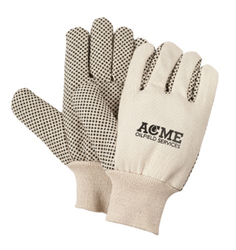 Canvas Gloves w/Grip Dots on Palm