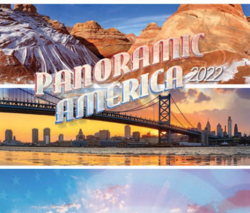 Panoramic American Spiral Wall Calendar