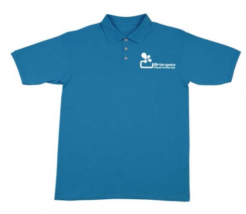 Mens 100% Cotton Polo Shirt - Embroidered (7500 Stitches)