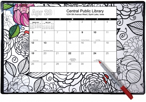 SPECIALTY - Doodle Coloring Deskpad Calendar