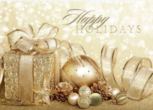 Golden Gifts Holiday Card