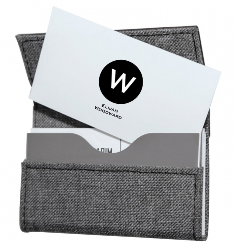 Gray & Black Business Card Case