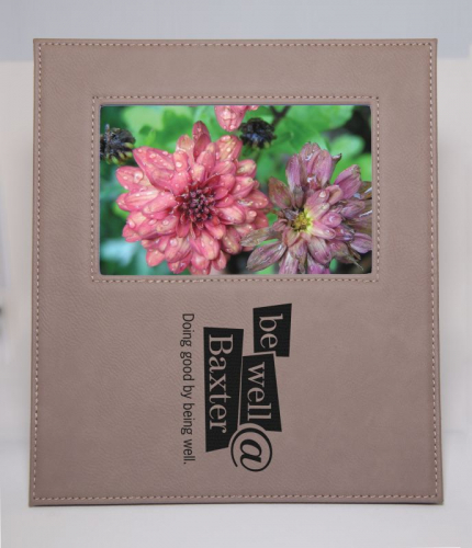 Tan Leatherette Picture Frame