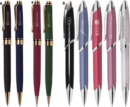 Impella™ Metal Twist Action Ballpoint Pen & Mechanical Pencil Set