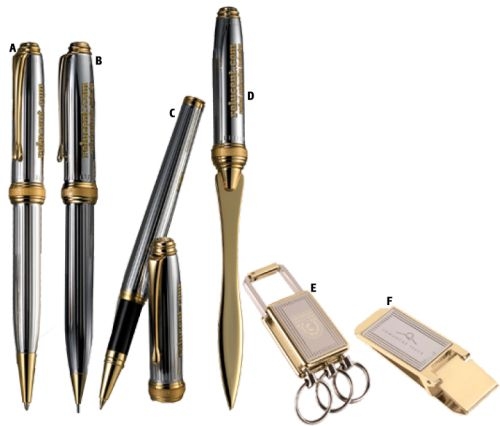 Inluxus™ Executive Rollerball Pen w/Gold Appointments