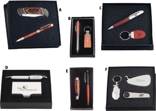 Twist-Action Ballpoint Pen And Two-Blade Pocket Knife Small Gift Set