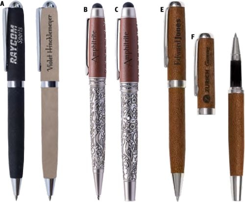 Innovator™ Pebble Grain Leather Ballpoint Pen & Rollerball Pen Gift Set