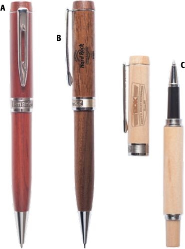 Inforest™ Flat Top Wood Rollerball Pen & Mechanical Pencil Set