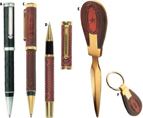 Ibellero™ Genuine Leather Embossed Ballpoint Pen