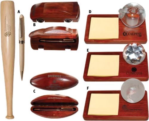 Wood Note Holder w/Glass Apple