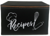 Black Leatherette Recipe Box