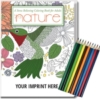 Relax Pack - Nature Coloring Book for Adults + Colored Pencils