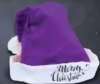 Purple Felt Santa Hats