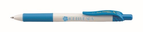 EnerGel-X® White Barrel Metal Tip Gel Ink Pen - Sky Blue