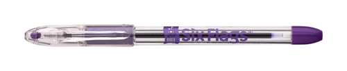 R.S.V.P.® Medium Line Ballpoint Pen - Clear/Violet Trim