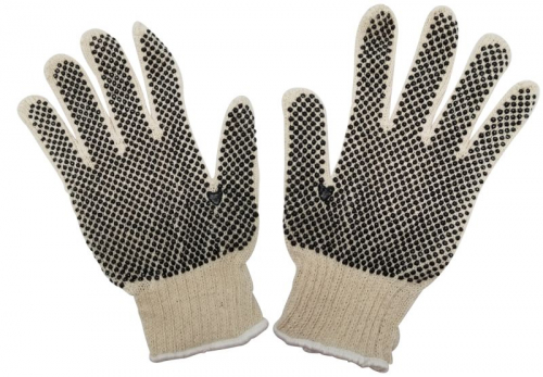Tough Skin Cotton PVC Dots Work Gloves