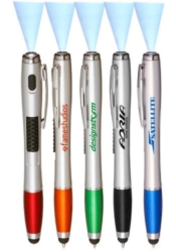 3 in 1 Stylus Ballpoint Pen with LED Light