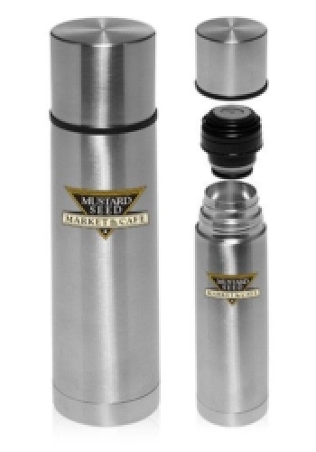 18 oz. Cylindrical Stainless Steel Vacuum Flask