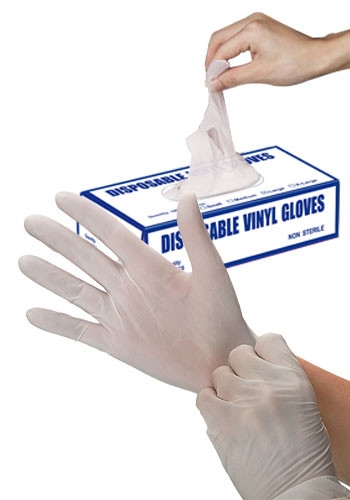 Box of Non Powder Disposable Vinyl Gloves