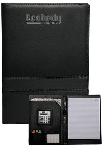 Double Stitched Leatherette Padfolios (9.125