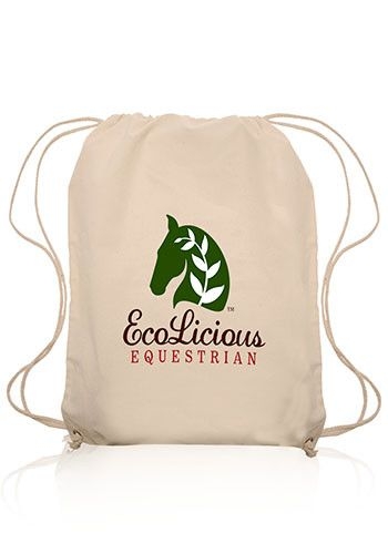 Natural Color Cotton Drawstring Backpacks