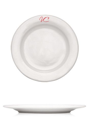 7.8 in. Vitrified Porcelain Rimmed Plates