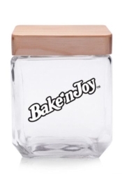 41 oz. Square Glass Candy Jars with Wooden Lid