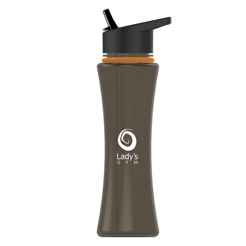 17 oz. Two-Tone Curve Sports Bottle - Flip Straw Handle Lid and Collar