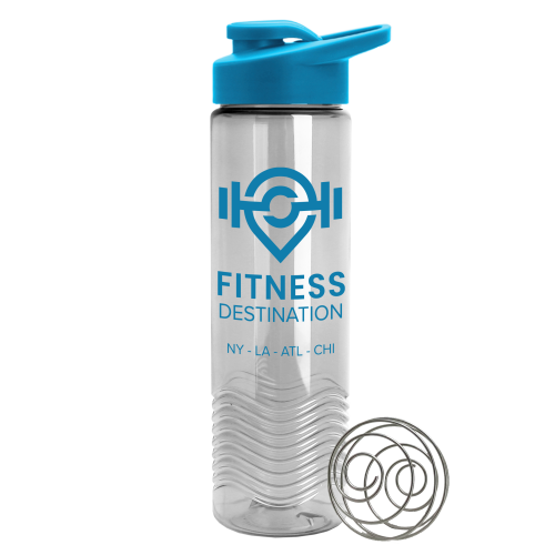 The Wave - 24 oz. Tritan™ Shaker Bottle with Drink thru lid and Mixing Whisk Ball