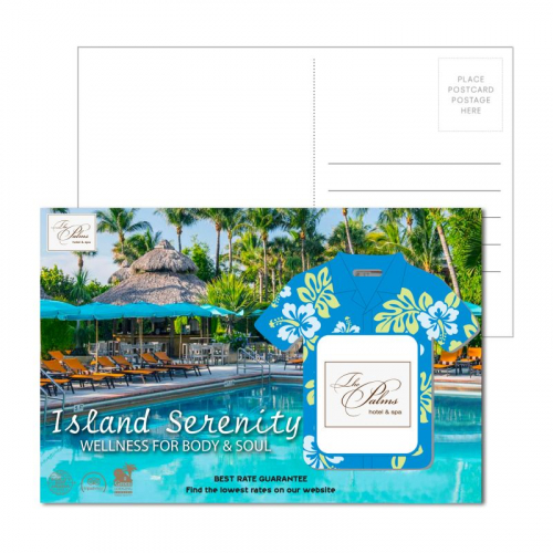 Post Card With Full-Color Hawaiian Shirt Luggage Tag