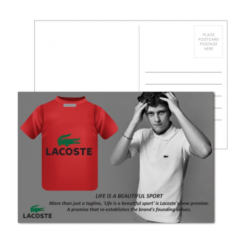 Post Card With Full-Color T Shirt Luggage Tag