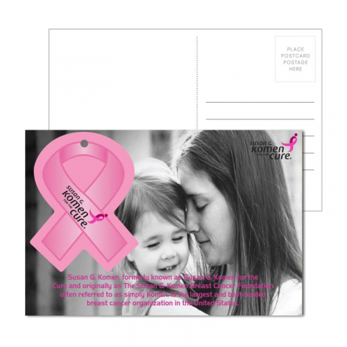 Post Card With Full-Color Awareness Ribbon Luggage Tag